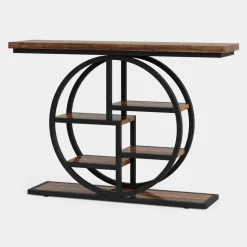 Clearance Tribesigns 41.3" Console Table, Entryway Table Sofa Table with Etagere Shelves