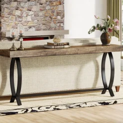 Sale Tribesigns 70.8" Console Table, Farmhouse Sofa Table Narrow Entryway Table