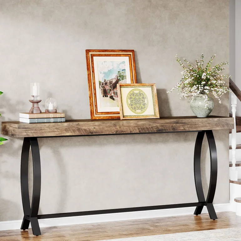 Sale Tribesigns 70.8" Console Table, Farmhouse Sofa Table Narrow Entryway Table