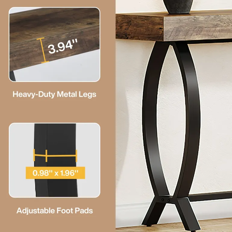 Sale Tribesigns 70.8" Console Table, Farmhouse Sofa Table Narrow Entryway Table