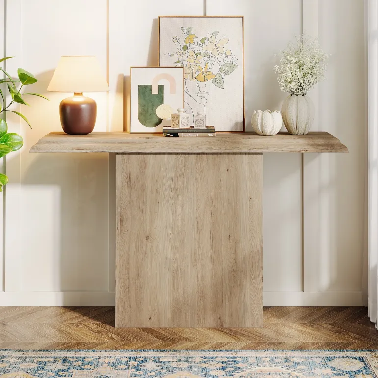 Cheap Tribesigns 41" Console Table, Farmhouse Wood Entryway Table Sofa Table