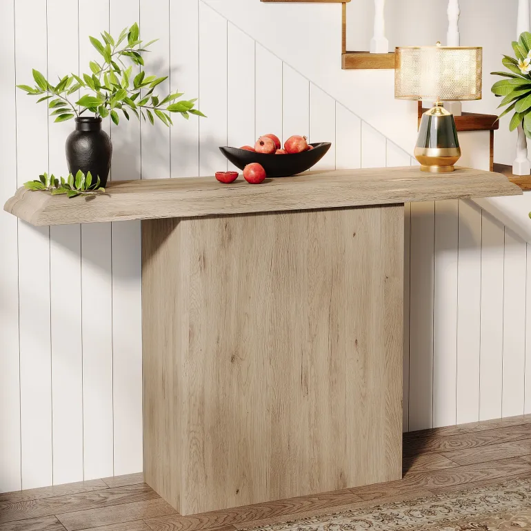 Cheap Tribesigns 41" Console Table, Farmhouse Wood Entryway Table Sofa Table