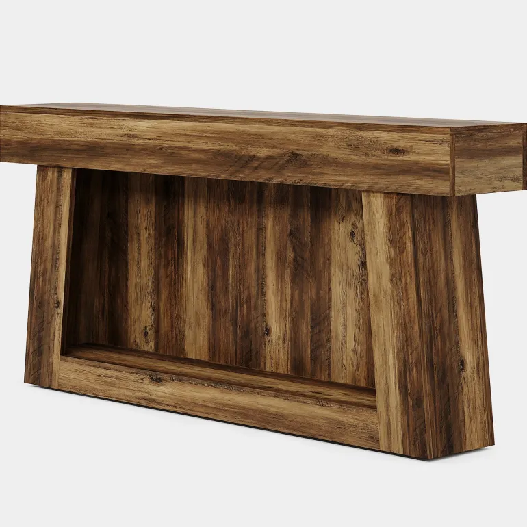 Sale Tribesigns 63" Console Table, Farmhouse 2 - Tier Sofa Table Entryway Table with Storage