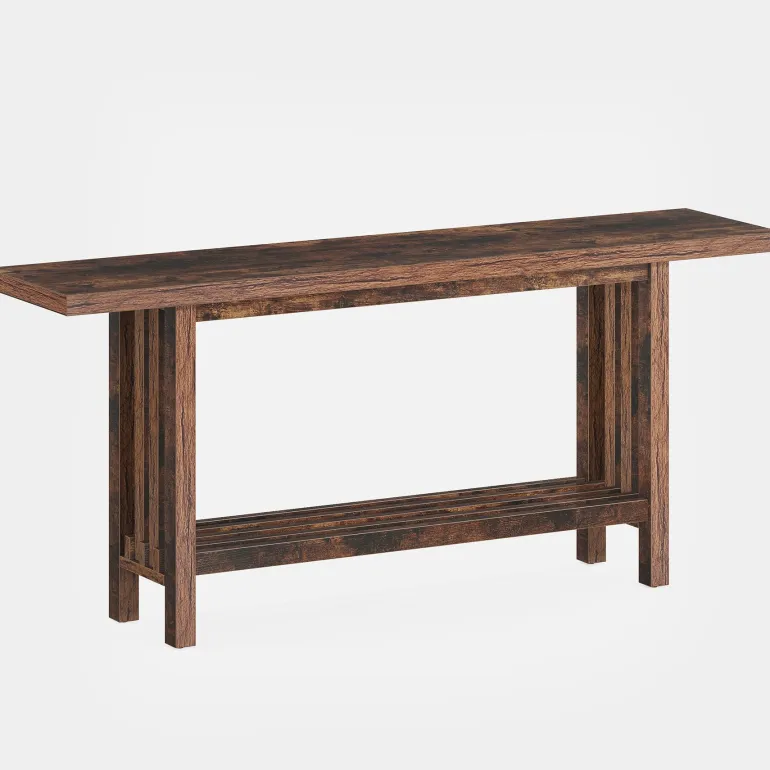 Best Sale Tribesigns 66.9" Console Table, Farmhouse Entryway Table Sofa Table Behind Couch