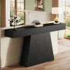 Shop Tribesigns 63" Console Table, Farmhouse Entryway Table Sofa Table with Trapezoidal Base