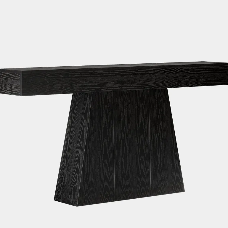Shop Tribesigns 63" Console Table, Farmhouse Entryway Table Sofa Table with Trapezoidal Base