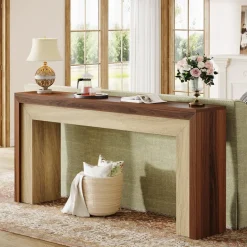Best Tribesigns 63" Console Table, Farmhouse Hallway Table Sofa Table