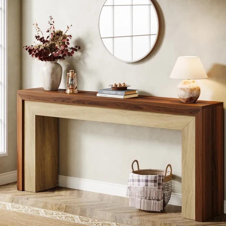 Best Tribesigns 63" Console Table, Farmhouse Hallway Table Sofa Table