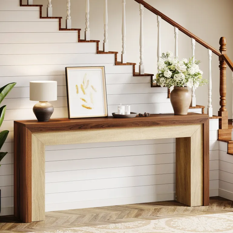 Best Tribesigns 63" Console Table, Farmhouse Hallway Table Sofa Table