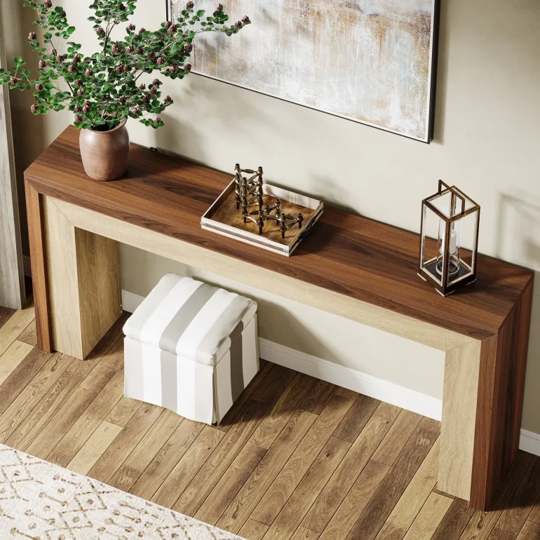Best Tribesigns 63" Console Table, Farmhouse Hallway Table Sofa Table