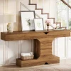 Shop Tribesigns 63" Console Table, I - Shaped Farmhouse Sofa Table Entryway Table