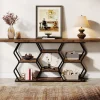 Hot Tribesigns 70.9" Console Table, Long Sofa Table with Storage Shelves