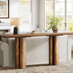 New Tribesigns 70.8" Console Table, Long Sofa Table Hallway Foyer Table