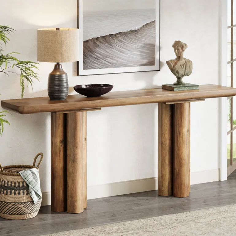 New Tribesigns 70.8" Console Table, Long Sofa Table Hallway Foyer Table