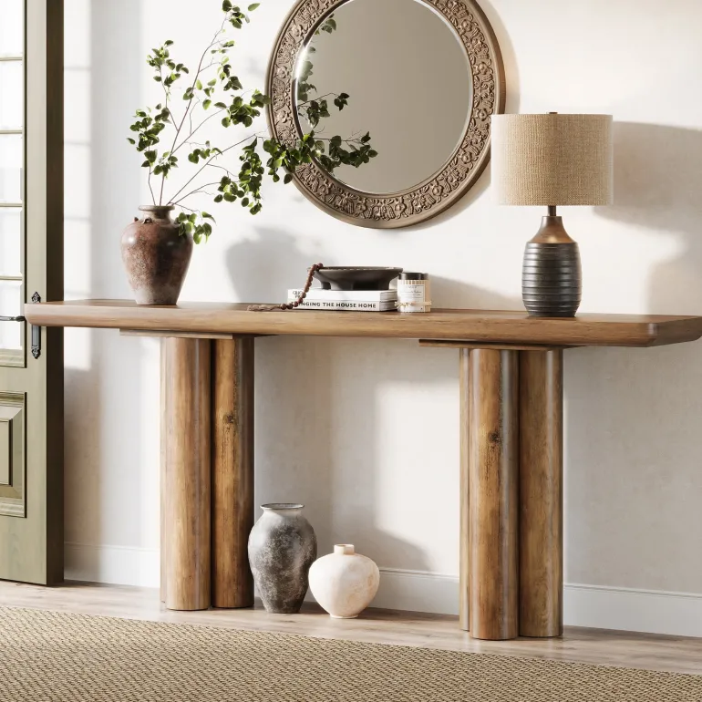 New Tribesigns 70.8" Console Table, Long Sofa Table Hallway Foyer Table