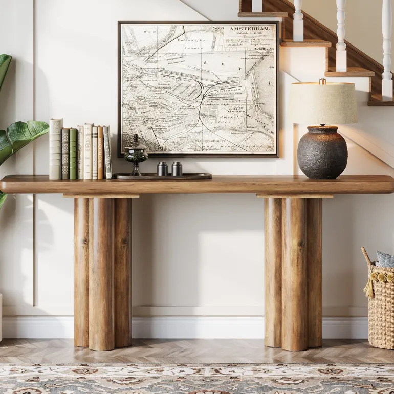 New Tribesigns 70.8" Console Table, Long Sofa Table Hallway Foyer Table