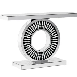 New Tribesigns 43" Console Table, Mirrored Entryway Sofa Table With Thickened Tabletop