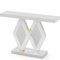 Shop Tribesigns 47.2" Console Table, Mirrored Sofa Table With Acrylic Diamonds