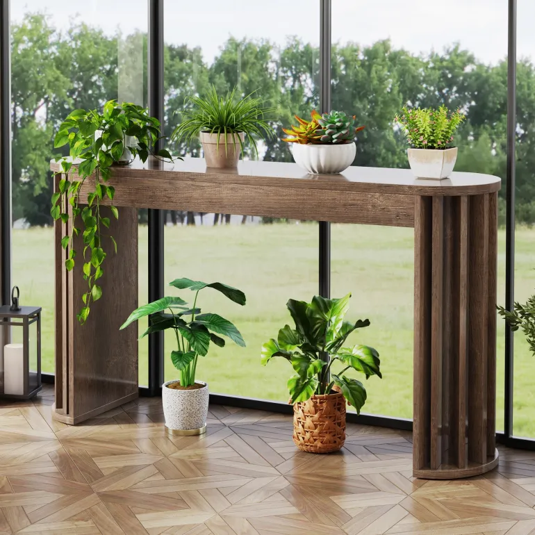 Flash Sale Tribesigns 59" Console Table, Modern Accent Table Sofa Table