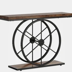 Cheap Tribesigns 39" Console Table, Rustic Foyer Table Sofa Table with Unique Frame