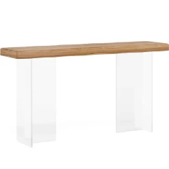New Tribesigns 47'' Console Table Sofa Entryway Table with Acrylic Legs