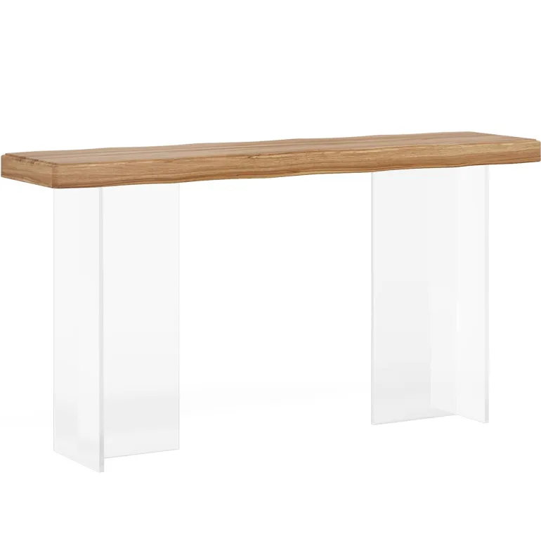 New Tribesigns 47'' Console Table Sofa Entryway Table with Acrylic Legs