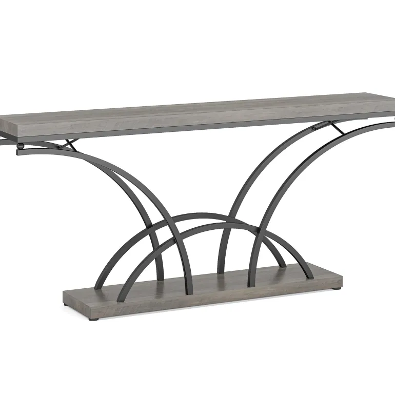 New Tribesigns 70.9" Console Table, Sofa Table with Faux Marble Tabletop for Entryway