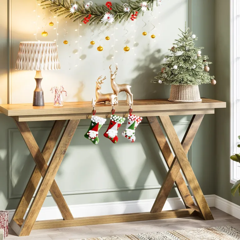 Sale Tribesigns 59" Console Table, Sofa Table Cottage Entry Table with X - Shaped Frame