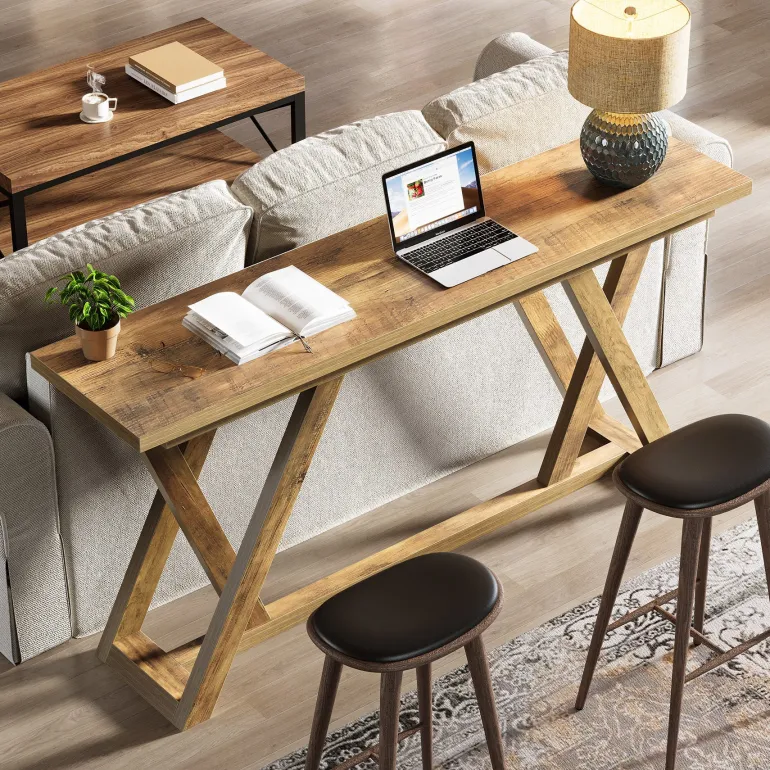 Sale Tribesigns 59" Console Table, Sofa Table Cottage Entry Table with X - Shaped Frame
