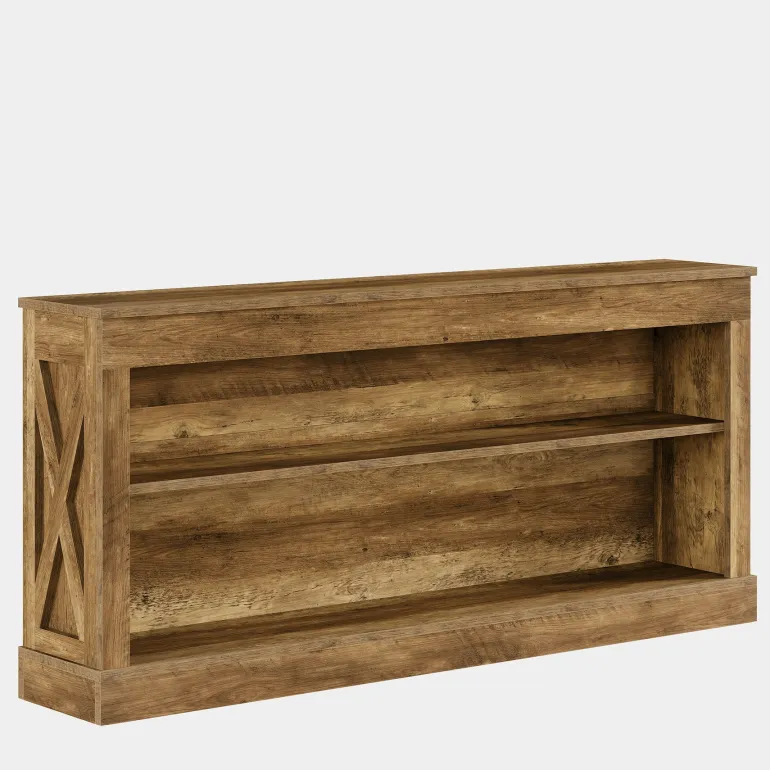 Outlet Tribesigns 63" Console Table, Vintage Entryway Table with 3 - Tier Storage Shelf