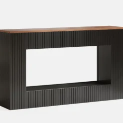 Hot Tribesigns 55" Console Table, Wood Entryway Table Sofa Table with Storage