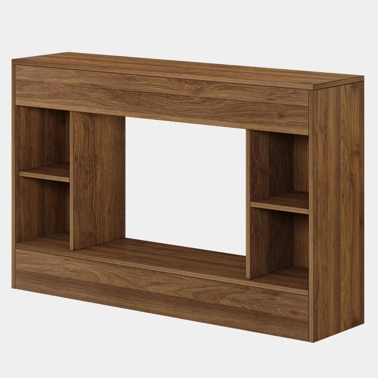 Sale Tribesigns 55" Console Table, Wood Sofa Table Hallway Table with Storage Cubes