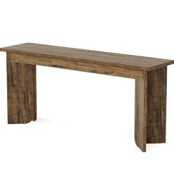 Flash Sale Tribesigns 70.9" Console Table, Wood Sofa Table Hallway Table with Double Pedestal