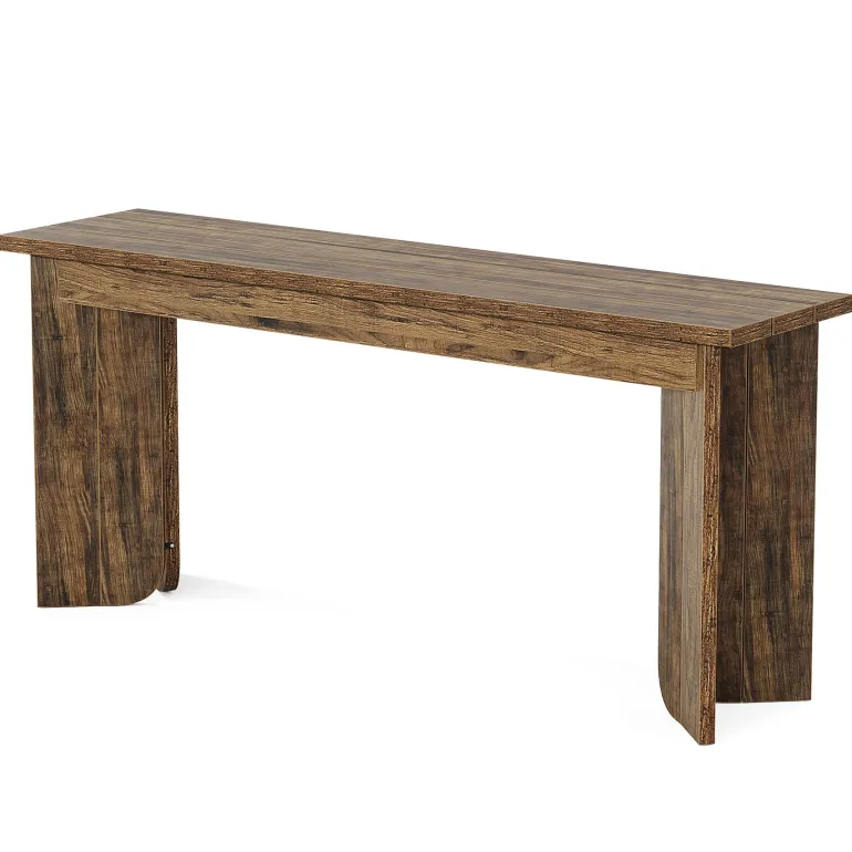 Flash Sale Tribesigns 70.9" Console Table, Wood Sofa Table Hallway Table with Double Pedestal
