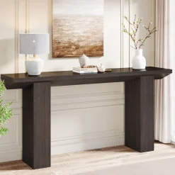 Outlet Tribesigns 63" Console Table, Wooden Sofa Table Long Entryway Table