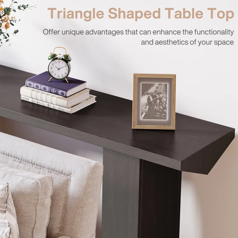 Outlet Tribesigns 63" Console Table, Wooden Sofa Table Long Entryway Table