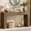 New Tribesigns 59" Console Table, Wooden Sofa Table Behind The Couch Hallway Table