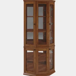 Clearance Tribesigns 71" Corner Cabinet, Tall 5 - tier Storage Cabinet Display Cabinet
