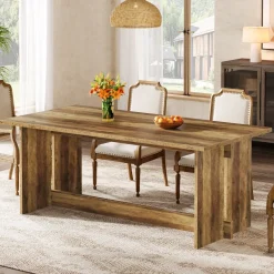 Shop Tribesigns 63" Dining Table, Farmhouse Dining Room Table Kitchen Table for 4 - 6