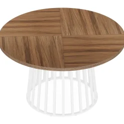 Sale Tribesigns 47" Dining Table, Farmhouse Round Kitchen Table for 4 - 6