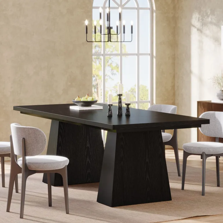 Clearance Tribesigns 63" Dining Table, Farmhouse Wood Kitchen Table for 6 People