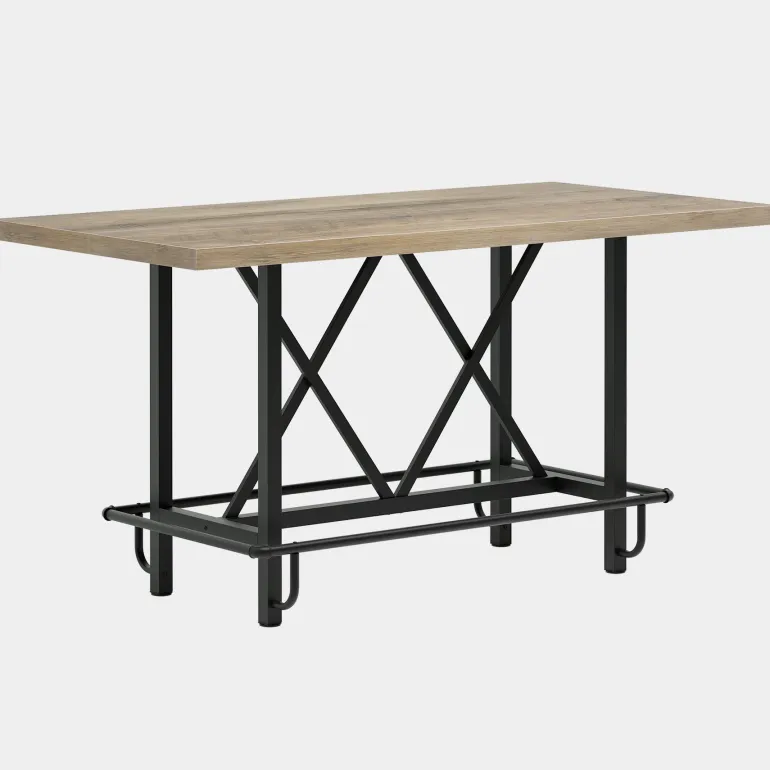 Fashion Tribesigns 63" Dining Table, Rectangular Kitchen Table for 6 People