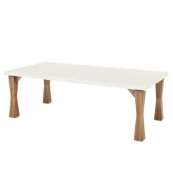 Online Tribesigns 70.8" Dining Table, Sturdy Rectangular Kitchen Table for 6-8
