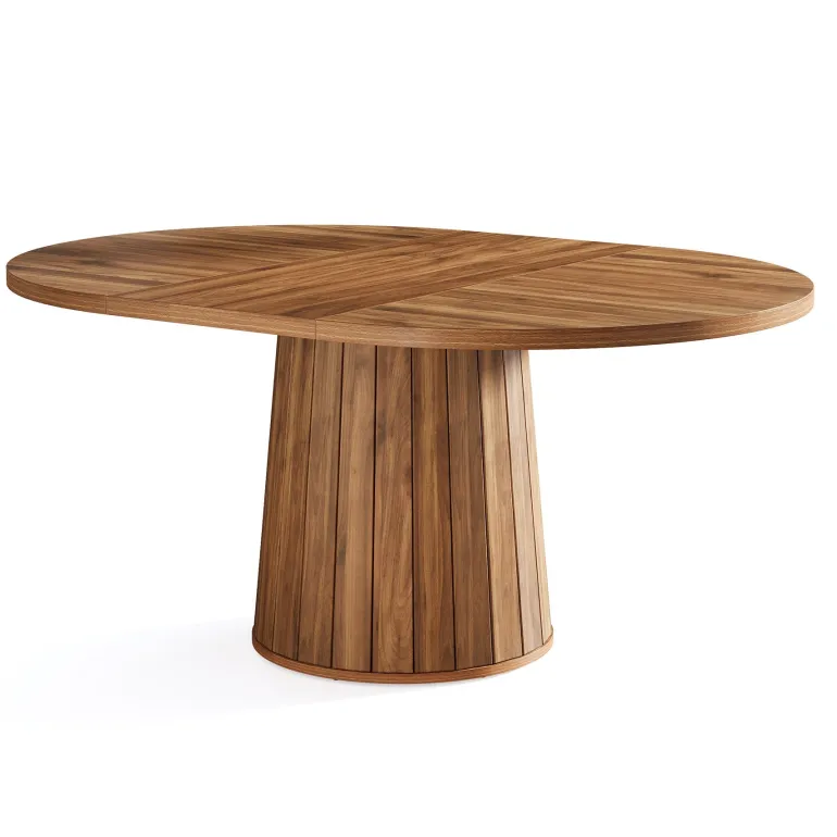 New Tribesigns 55" Dining Table, Wood Oval Kitchen Dinner Table