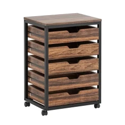 Flash Sale Tribesigns 5/7 Drawer Chest, Wood Storage Dresser Cabinet with Wheels