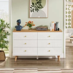 Flash Sale Tribesigns 6 Drawer Dresser, 47
