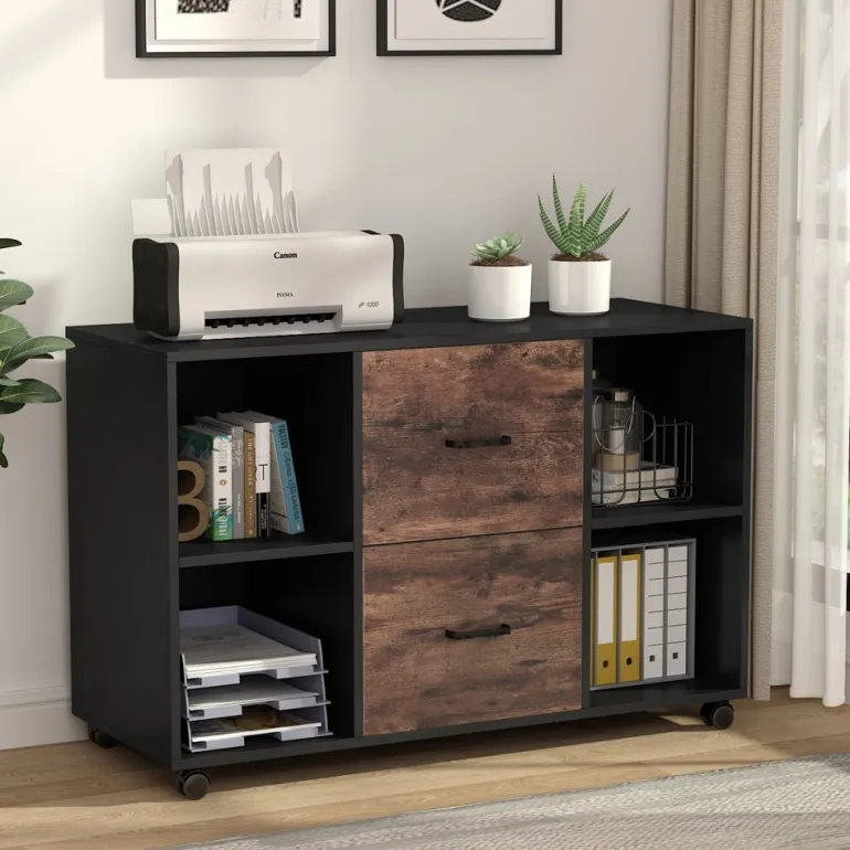 Fashion Tribesigns 2 Drawer File Cabinet, Large Mobile Filing Cabinet for Letter Size