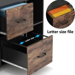 Fashion Tribesigns 2 Drawer File Cabinet, Large Mobile Filing Cabinet for Letter Size