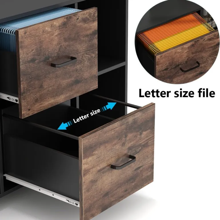 Fashion Tribesigns 2 Drawer File Cabinet, Large Mobile Filing Cabinet for Letter Size