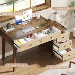 Cheap Tribesigns 5 Drawers Computer Desk, 51
